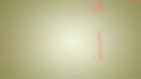 animación de fórmulas matemáticas escritas a mano sobre un fondo verde