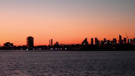 sunset view of melbourne cityscape from st kilda pier