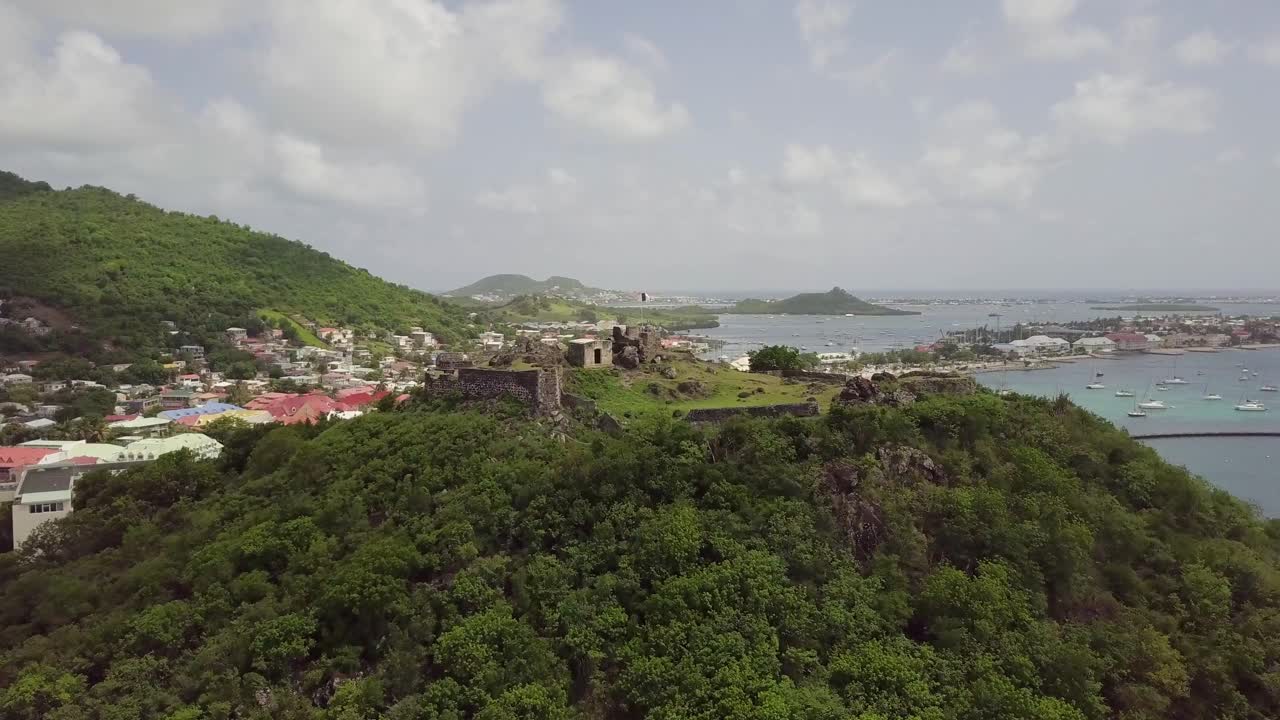 imágenes aéreas de aviones no tripulados de las islas saint martin leeward en el mar del caribe