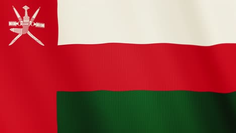 oman flag waving animation. full screen. symbol of the country
