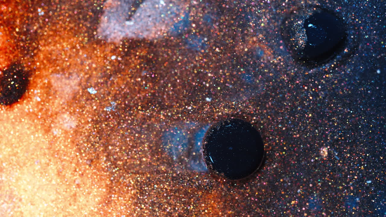 Macro shot of ink mixing, capturing texture and color in detail
