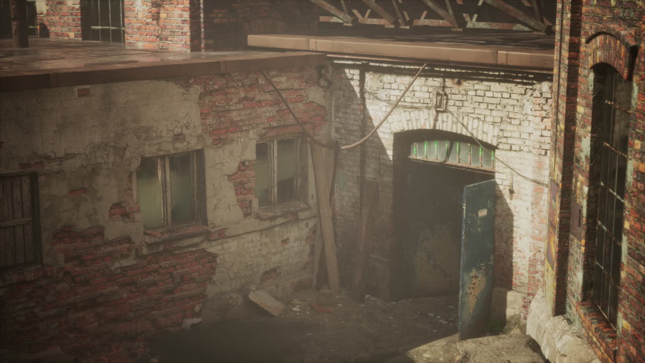 버려진 벽돌 공장 폐허