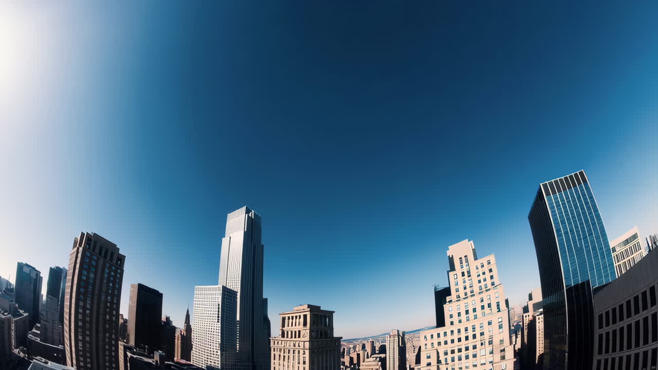 High Angle Cityscape Panorama of New York City