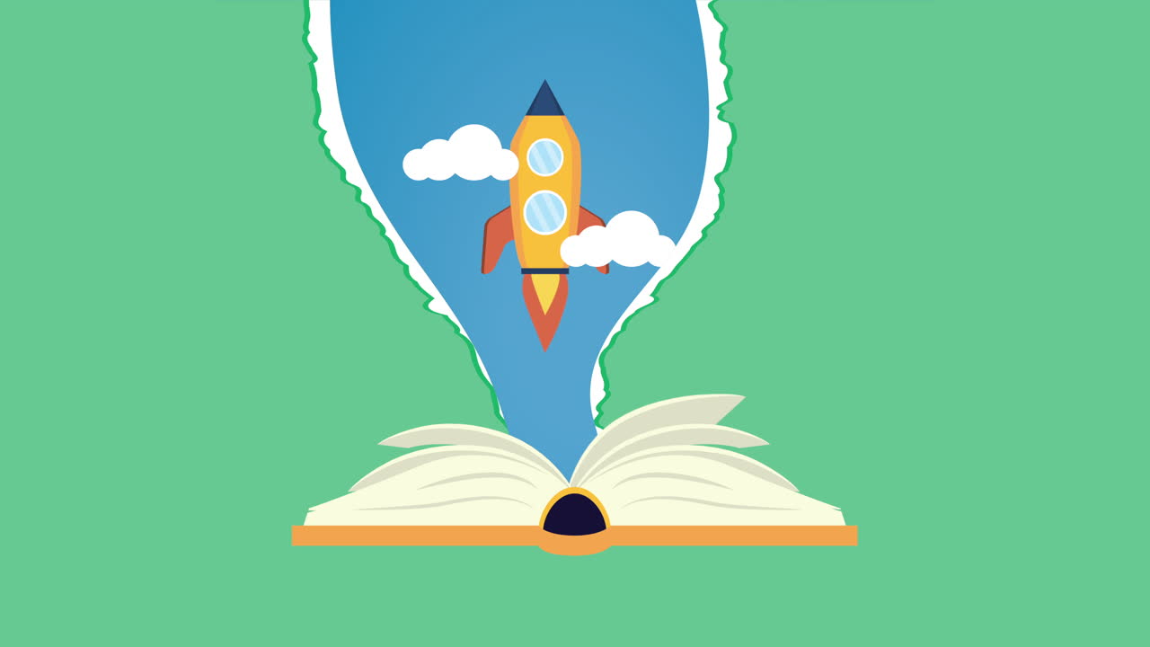 로켓 발사기와 함께 세계 책의 날