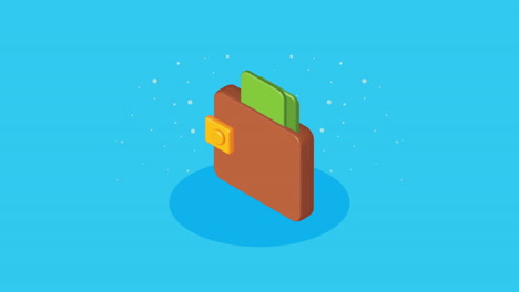 money dollars financial with wallet