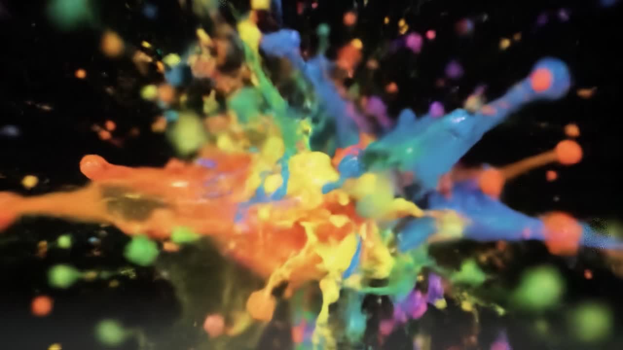 다채로운 페인트 폭발