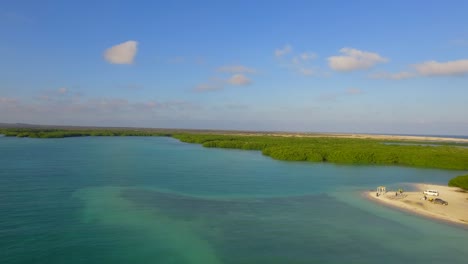 the lagoon and mangroves of lac bay in bonaire, netherlands antilles