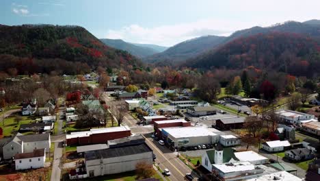 Damascus-Virginia,-Damascus-Va,-Beautiful-Aerial-in-Fall