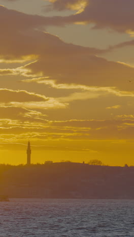 sunset city silhouette