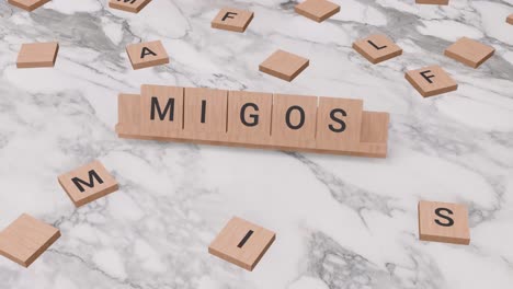 Migos-Wort-Auf-Scrabble
