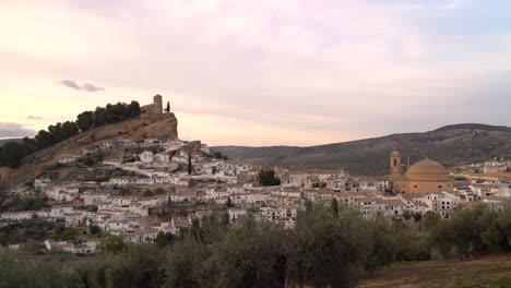 famous national geographic view in montefrio, spain at sunset