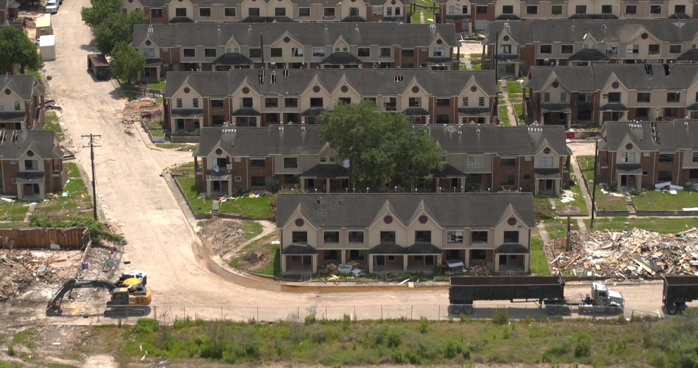 Community of homes in Houston being demolished