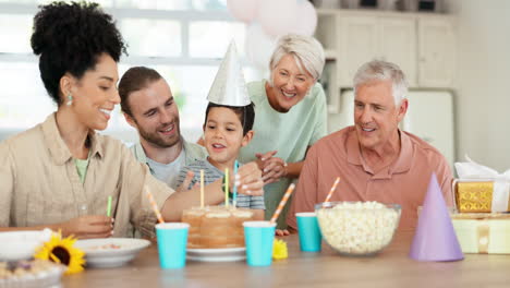 Kids-birthday-cake,-candles