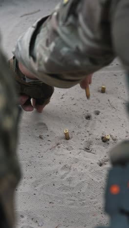 military personnel practicing at a shooting range