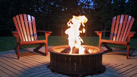 una noche acogedora junto al fuego.