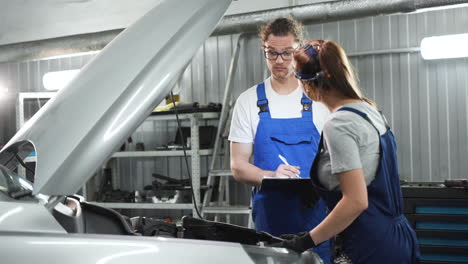 coworkers in the workshop