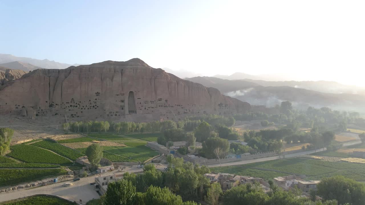 Drone footage from Buddha of Bamyan January 12, ?2022