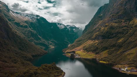 a magnificent view of the naeroyfjord - one of the most beautiful fjords in norway