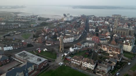 Alto-Faro-Harwich-Essex-Reino-Unido-Drone-Punto-De-Vista