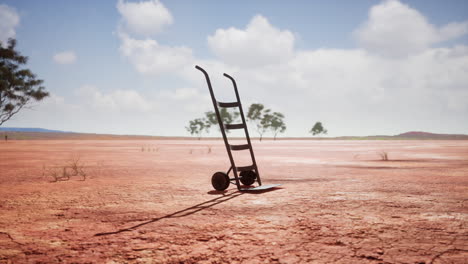 Small-trolley-cart-in-the-desert