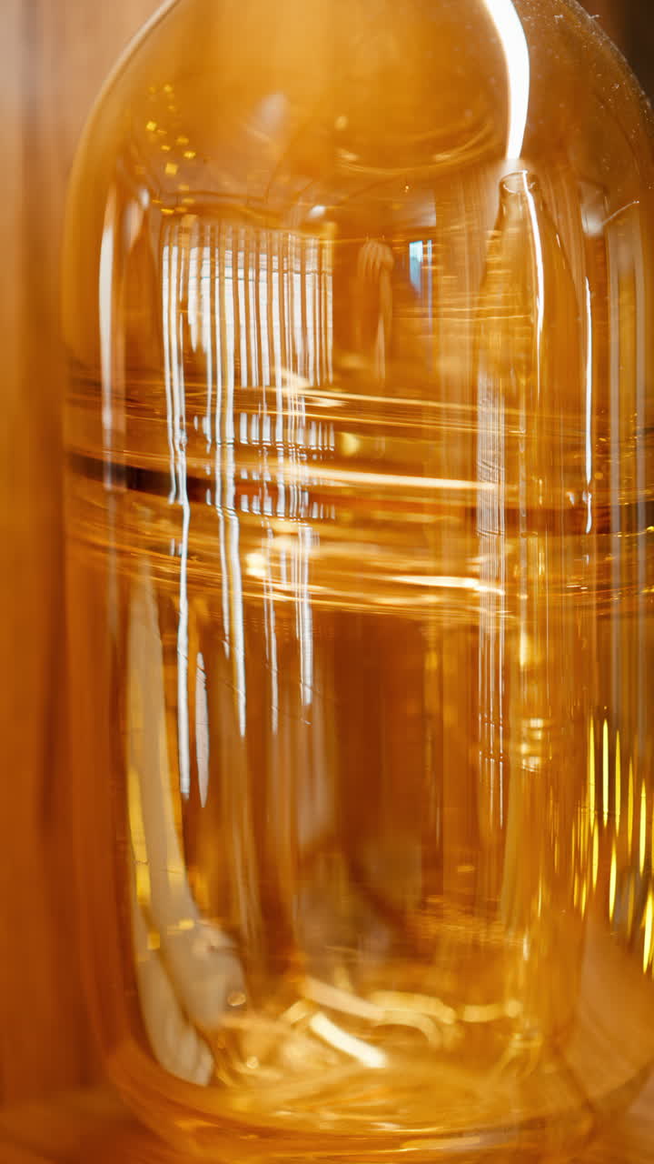 Yellow, glass, transparent decor. Vertical