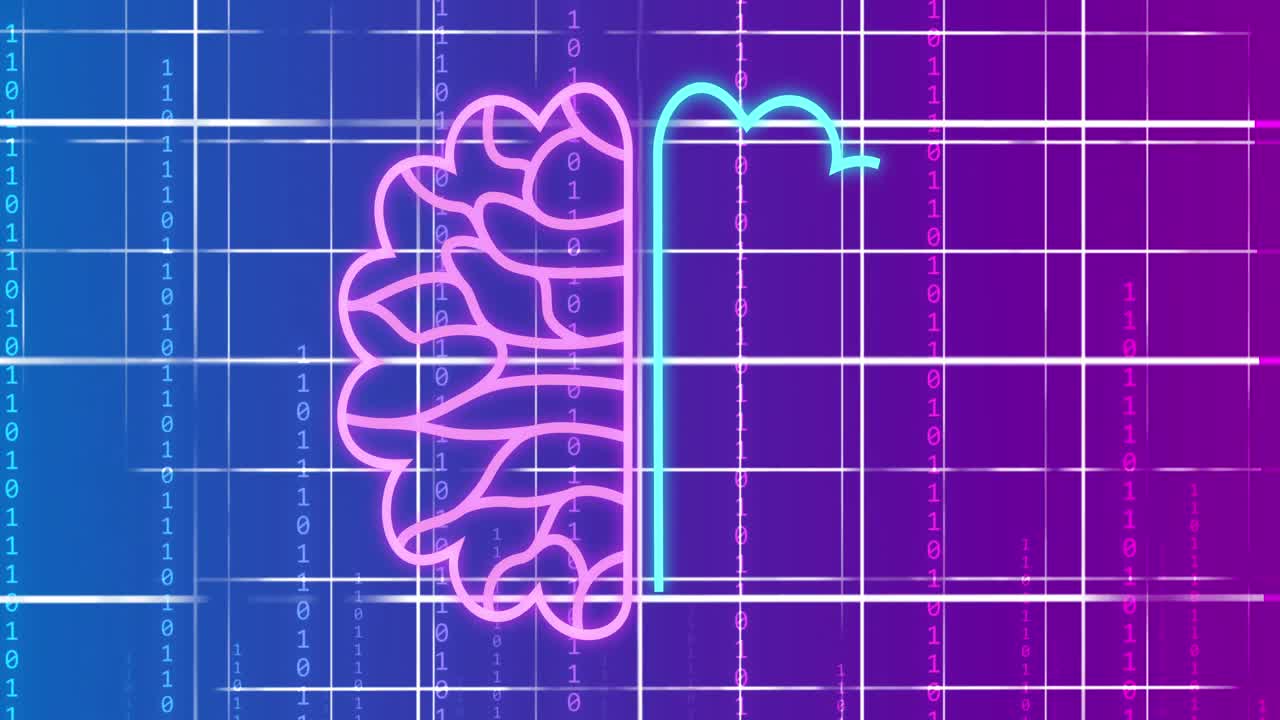 바이너리 코딩을 통한 ai 텍스트로 디지털 뇌의 애니메이션