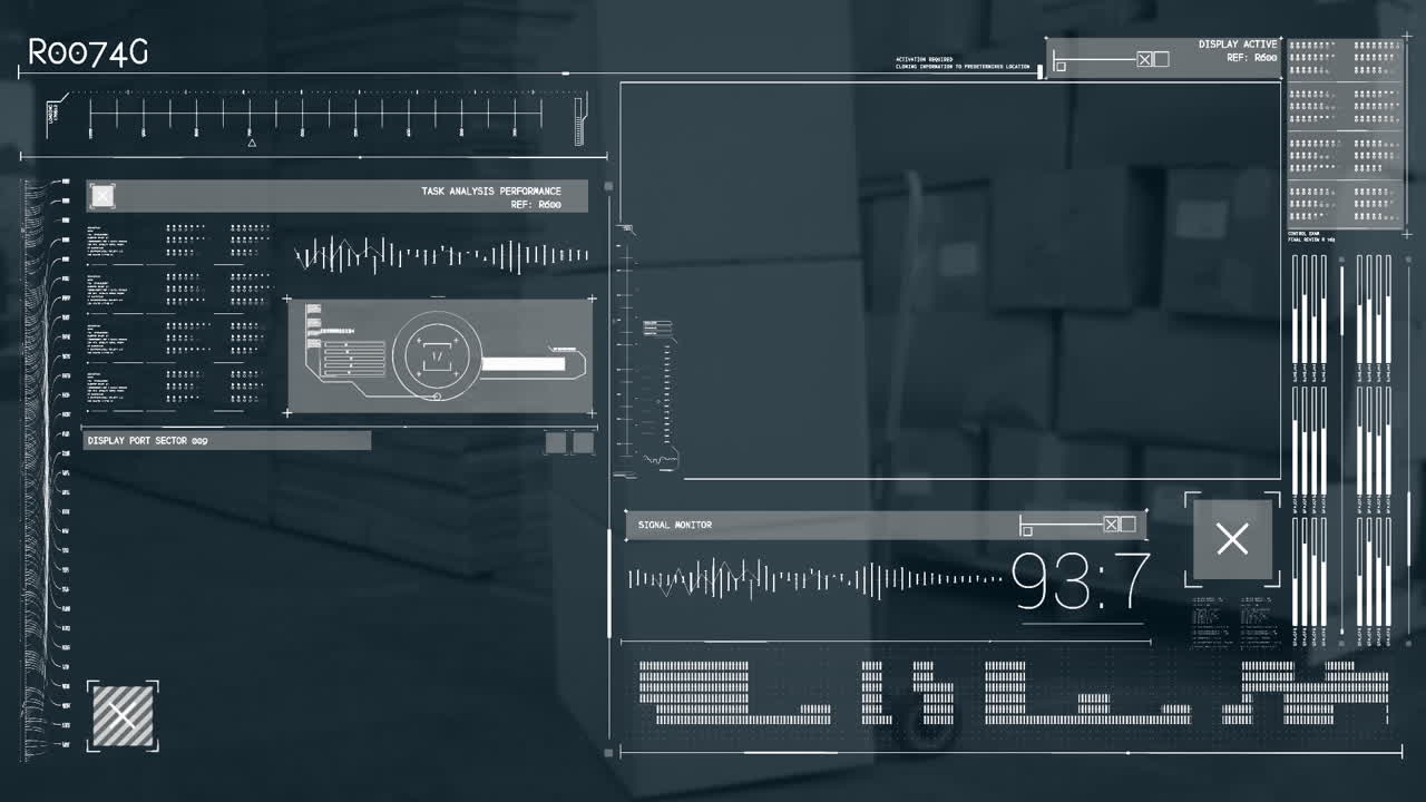 창고에 대한 데이터 처리에 대한 인터페이스의 애니메이션