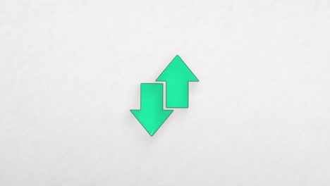 exchange arrow transfer icon with color drawing effect. doodle animation. 4k