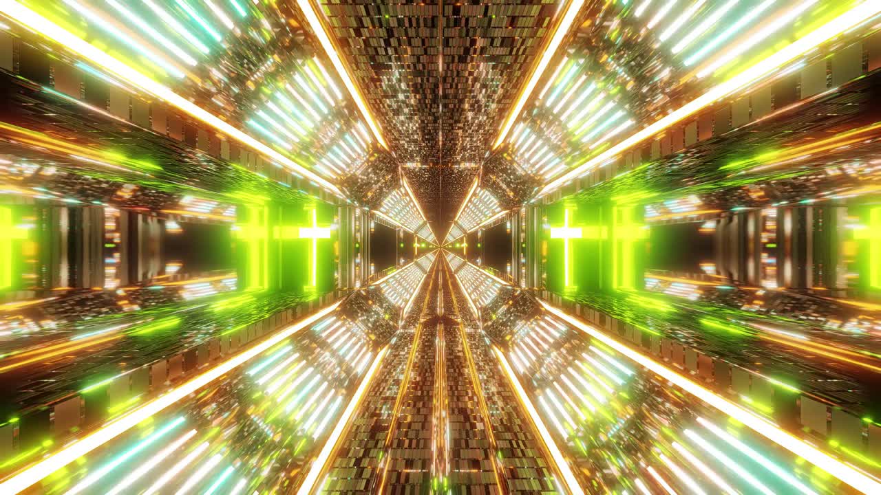 corredor de túnel de ciencia ficción futurista con frenos técnicos textura ilustración 3d movimiento de stock fondo papel tapiz en vivo bucle de bucle sin fin vj