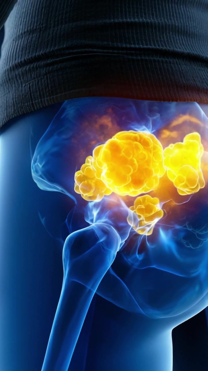 A Detailed Visual Analysis of Hip Anatomy Demonstrating Tumor Growth and Cellular Activity with Emphasis on Medical Imaging Techniques