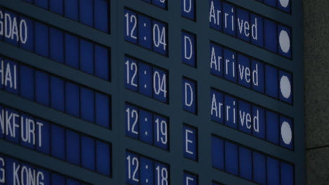 Time-of-arrived-planes-in-flight-schedule