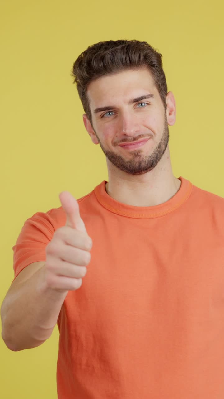 Man giving a thumbs up gesture