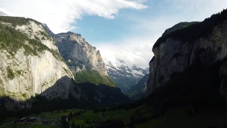 beautiful nature landscape lauterbrunnen in swiss alps mountain range