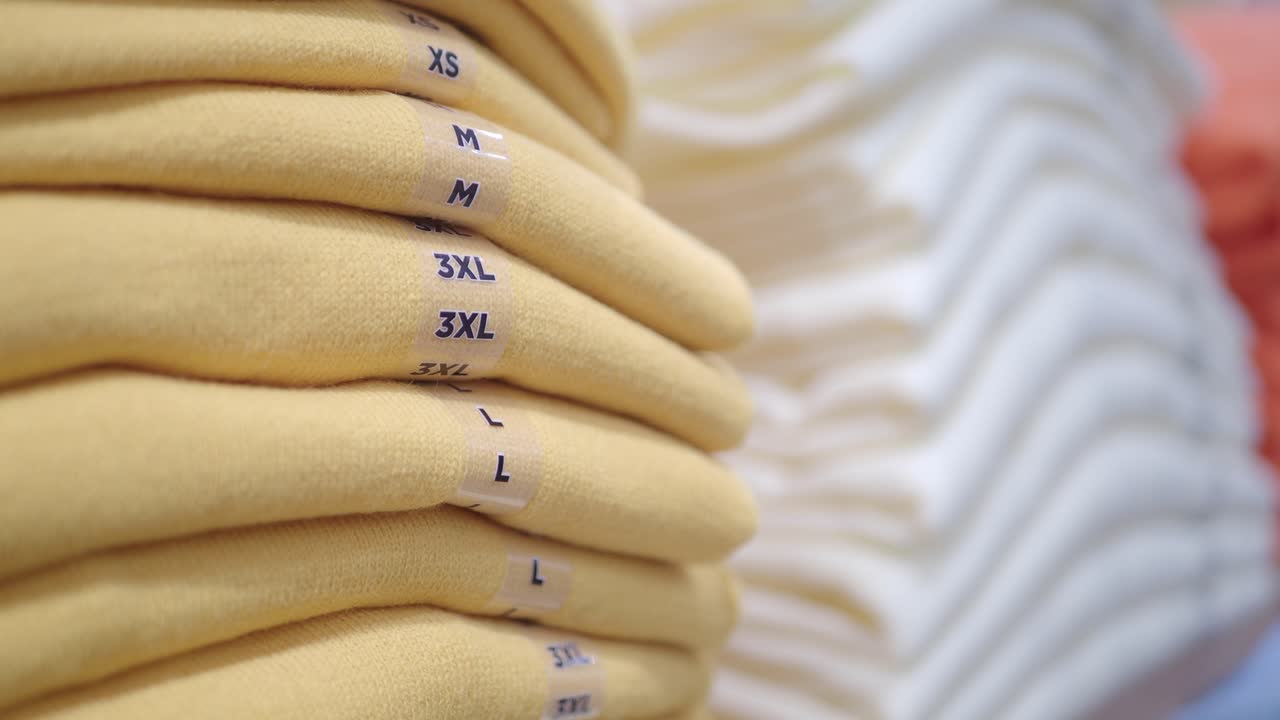 Folded Yellow and White Shirts