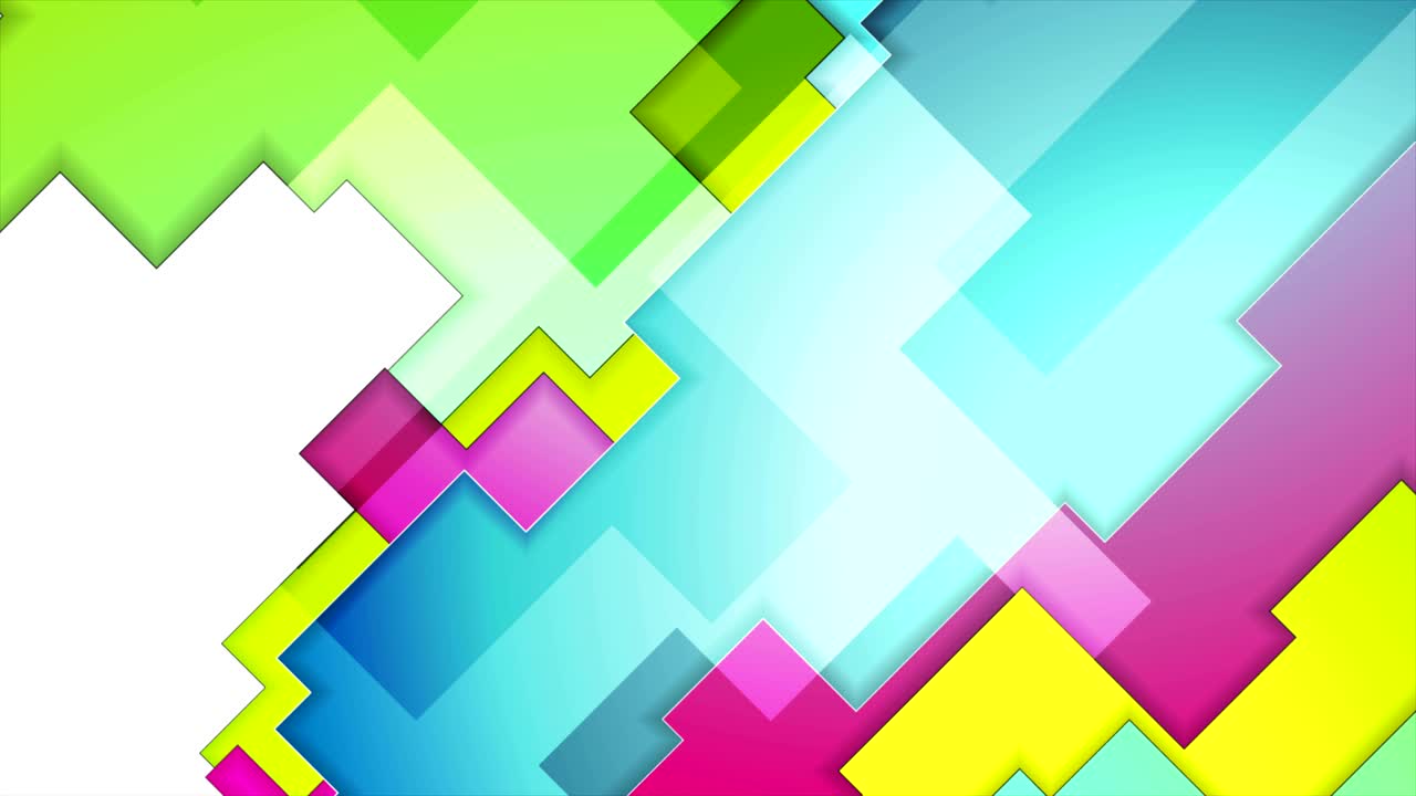 diseño de movimiento de fondo de geometría abstracta colorida