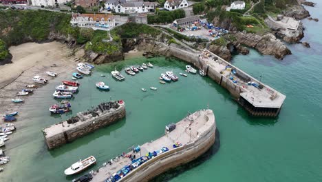 harbour newquay cornwall uk drone,aerial