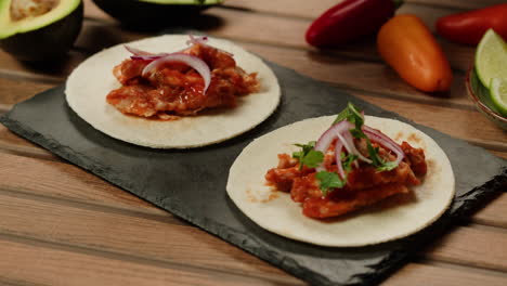 delicious tacos with fresh ingredients