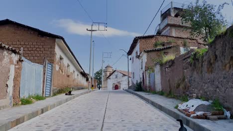 Slow-motion-footage-of-a-small-andean-village-in-peru-with-traditional-architecture