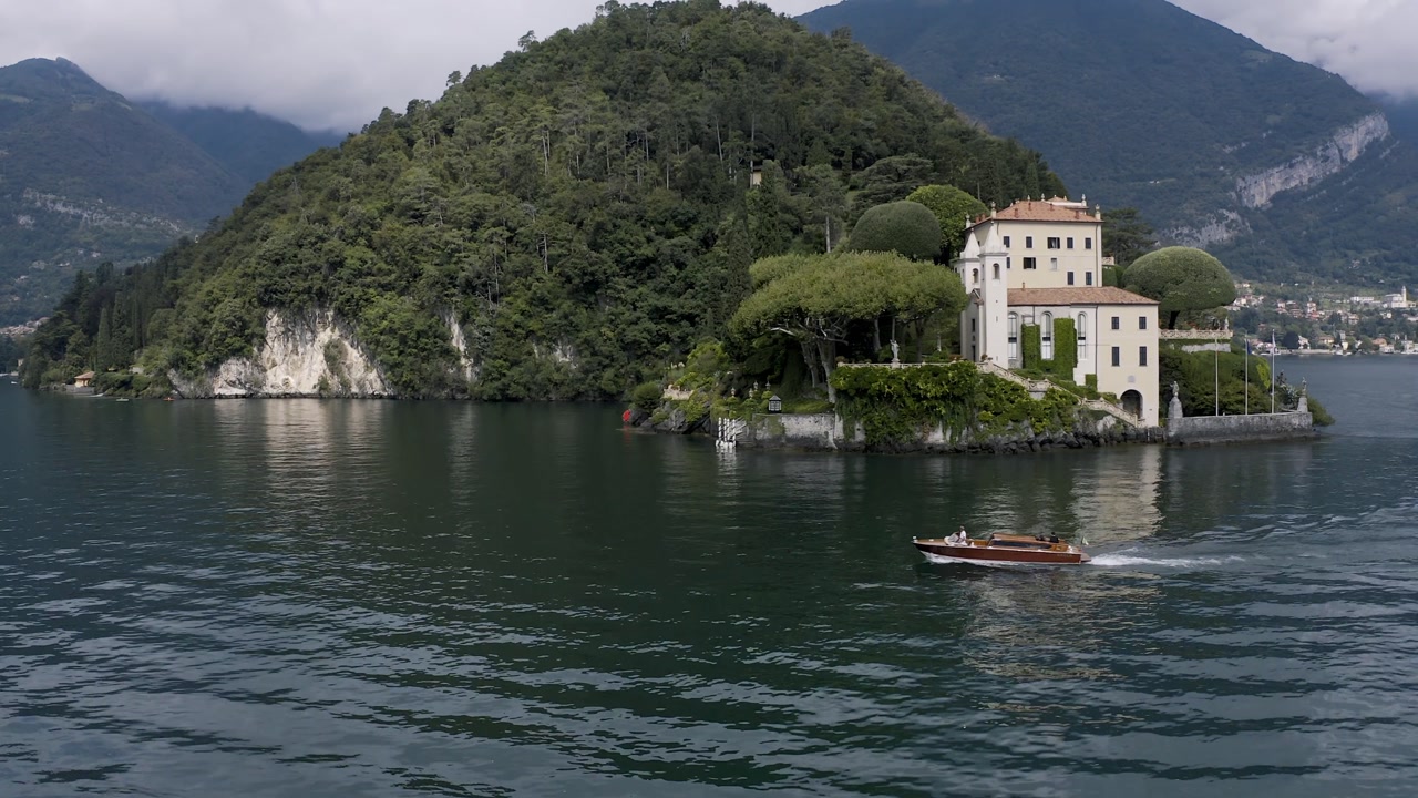 Boat trip on Lake Como Villa del Balbianello on the Lavedo peninsula Tremezzina Italy