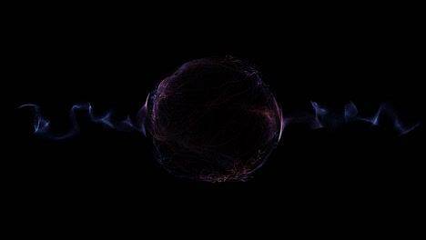 runde digitale grafische bewegung mit 3d-rendering beinhaltet alpha-kanal für composite.
