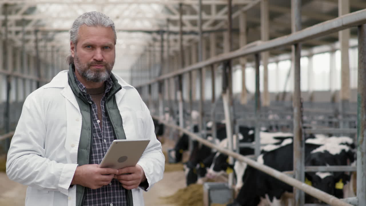 Portrait of Male Supervisor at Cattle Farm