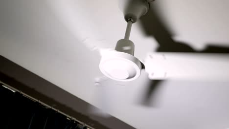 white metal fan spinning