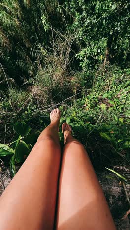 relaxing in nature