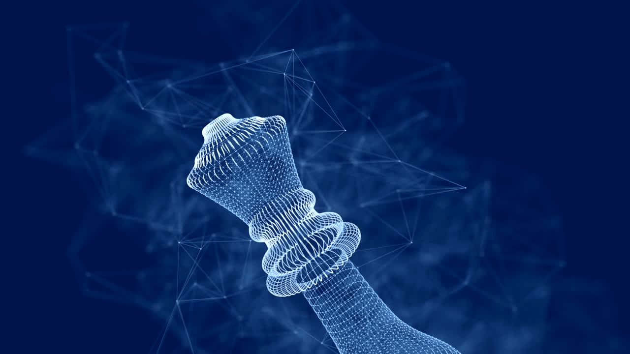 la reina en forma de red se mueve en la esquina izquierda girando lentamente