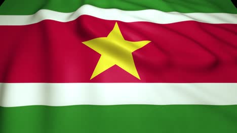 waving realistic suriname flag in 4k , loop animation