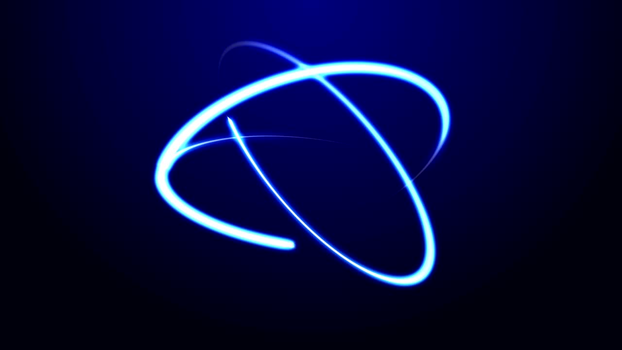 ciclo animado de átomo 4k