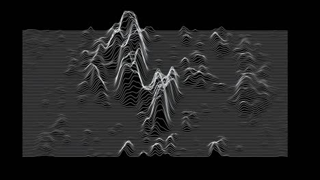 audio wavefrom lines on black backdrop. abstract music waves oscillation. futuristic sound wave visualization. synthetic music technology sample. tune print.