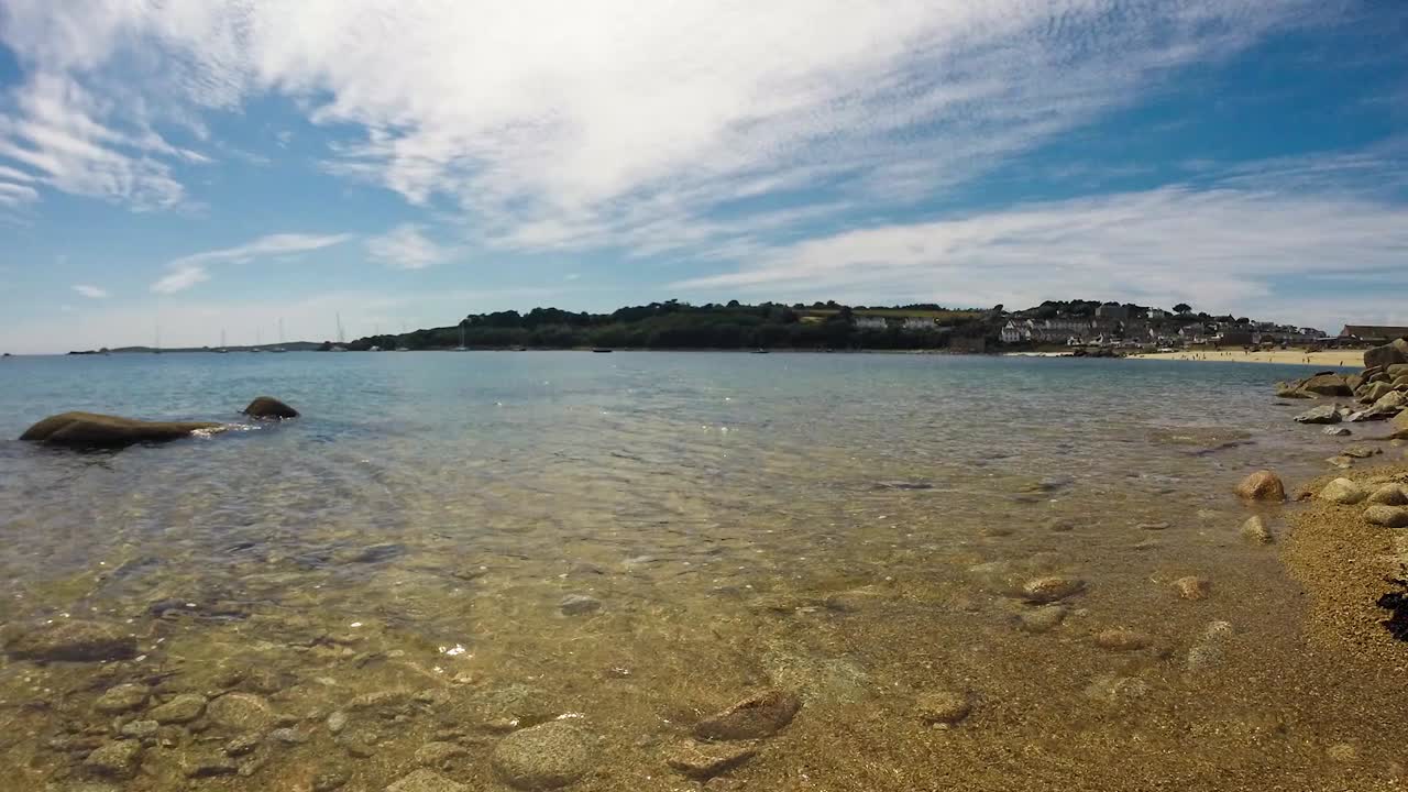 포트크레사 해변 세인트 메리 섬, 실리 제도, 영국의 시간 경과