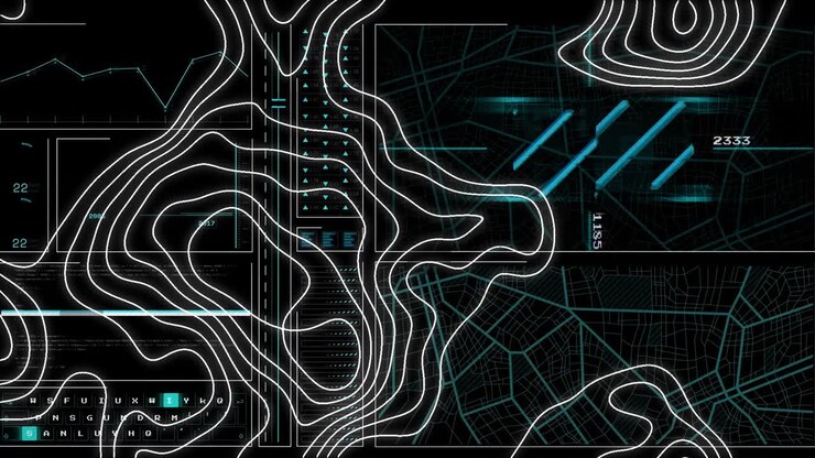 Animazione di elaborazione dati e reti di connessioni su griglia