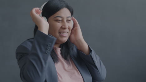 woman listening to music